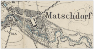Maczków na dawnym planie. Przed wojną miejscowość nosiła nazwę Matschdorf