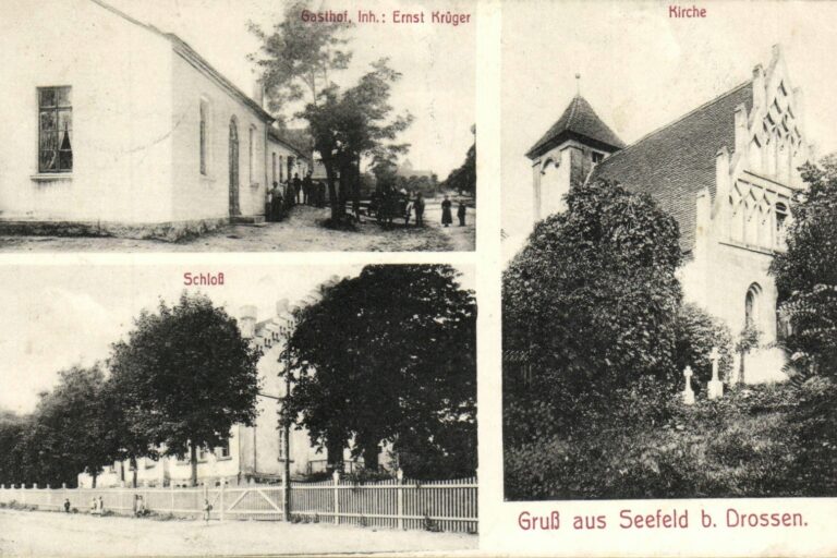 Zajazd, kościół i dworek na przedwojennej fotografii 